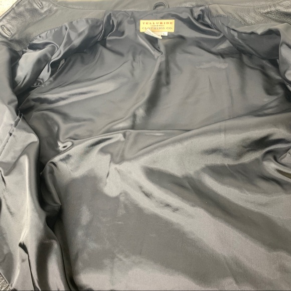 Telluride Black Leather Jacket Size Large - Picture 3 of 5
